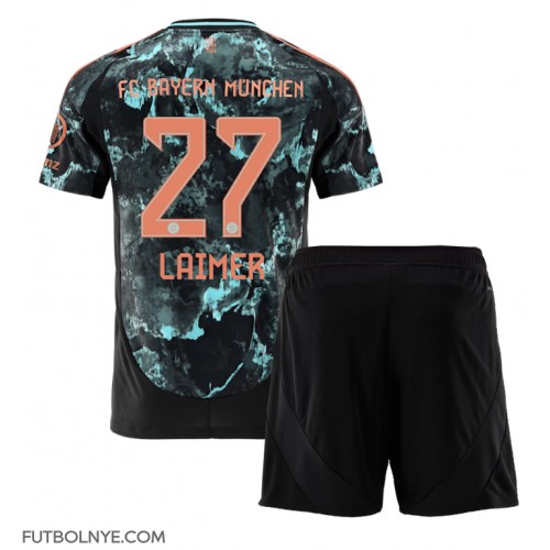 Camiseta Bayern Munich Konrad Laimer #27 Visitante Equipación para niños 2024-25 manga corta (+ pantalones cortos)